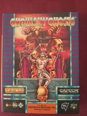 Ghouls 'N' Ghosts game Amstrad CPC series like new, big box cassette (1989)