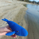 Whale knitted handmade like new, 21cm