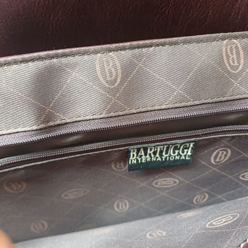 Bartuggi men's briefcase used, brown office bag