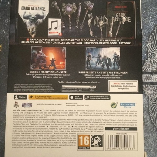 Dark Alliance Special Limited Steelbook Edition PS5 like new