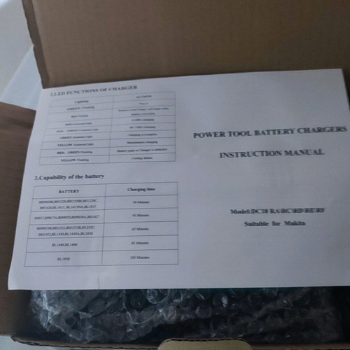 Makita DC18RC-LCD 3A Battery Charger new with display