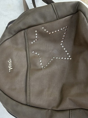 Backpack bag, beige and brown