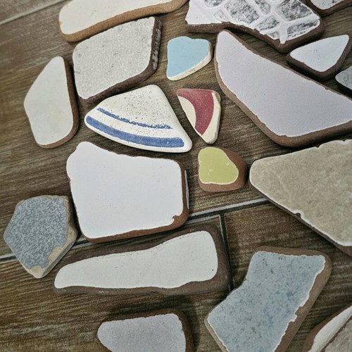 Sea tiles used for decoration and crafts