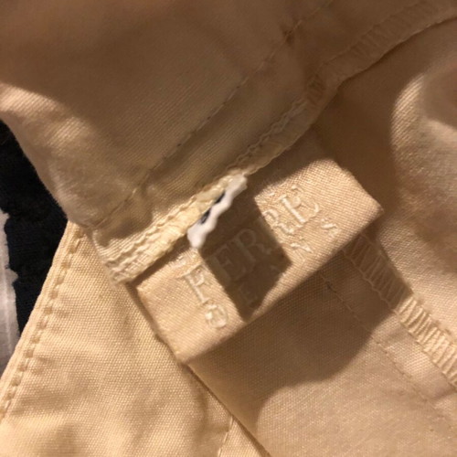 Ferre beige pants XS with embroidered cutout lace