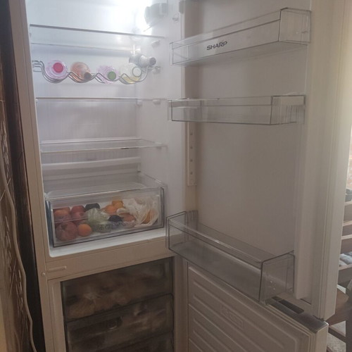 Sharp fridge freezer used with reversible door and three freezer drawers