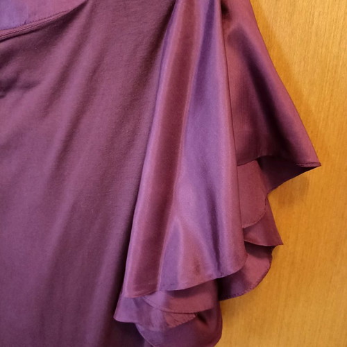 HOSS Intropia dress used, viscose and silk, size large, purple