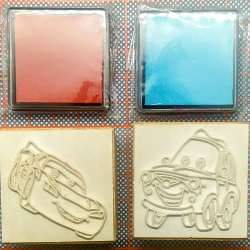 Cars Disney/Pixar Magic Stamp set 4 stamps and 2 ink pads new