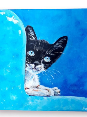 20×20 см, картина, масло, платно