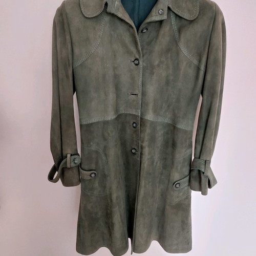 Kastorino coat used women's two-tone olive '70s