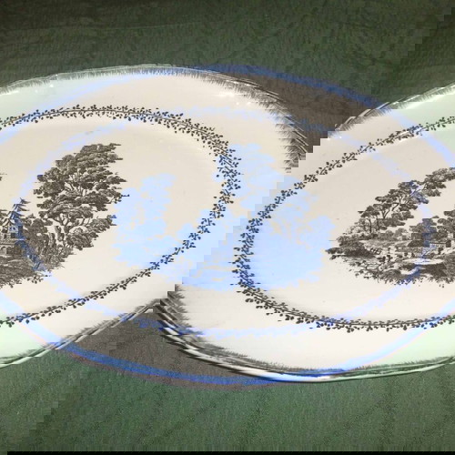 Παλιά Μεγάλη Κεραμική Πιατέλα Ιταλική μεταχειρισμένη 43x29 cm Richard Ginori