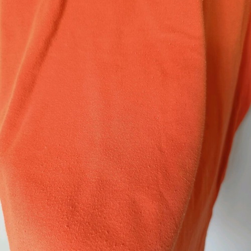 Monochrome short-sleeve blouse used, orange, size XL