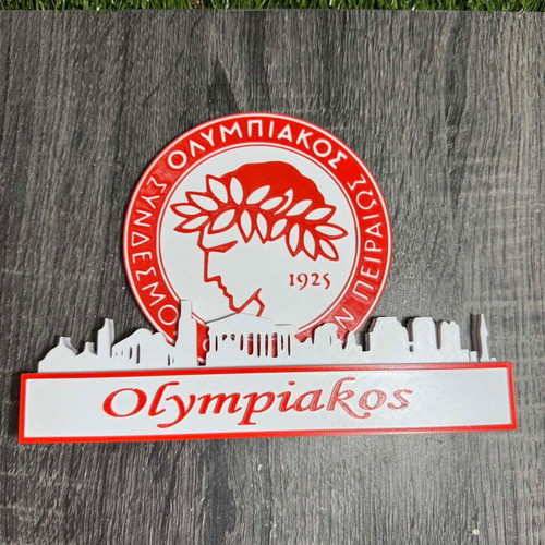 3D Printed Διακοσμητικό Ολυμπιακού 20cm καινούργιο, συλλεκτικό