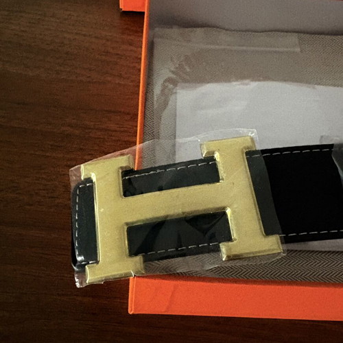 Hermes belt, black and gold, size 110cm