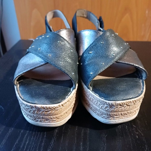 Parex women's platform sandals used, size 37, anthracite