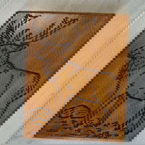 Старо дървено пано с резбовани орнаменти употребявано, 31x24,5 см