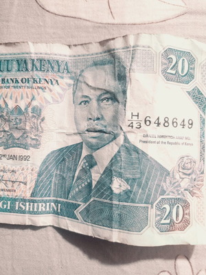 Kenya 20 Shillings 1992 banknote used