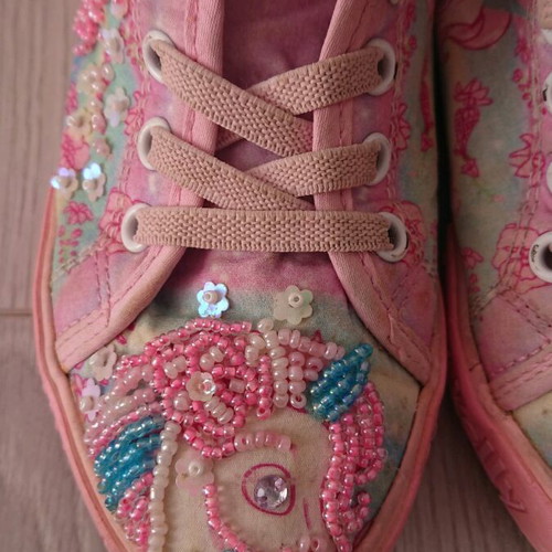 Lelli Kelly shoes size 30 like new, pink multicolor with unicorns