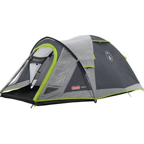 Coleman Darwin 4 Plus camping tent used, green, 4-season for 4 people