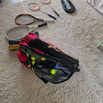 Wilson rackets and racket bag used