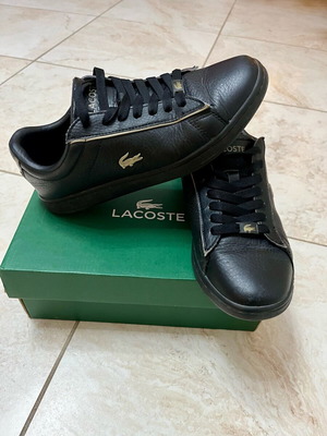 Lacoste leather shoes used, athletic style, size 38, black