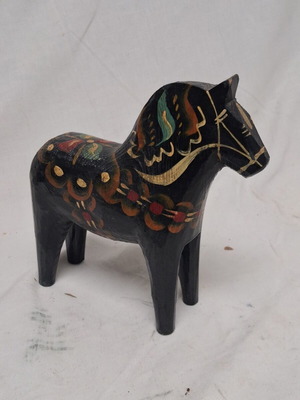 Dala Wooden Horse Handcrafted Scandinavian Folk Art