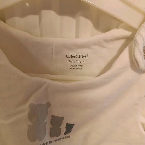 Obaibi baby romper 2 pcs lightly used, 100% cotton