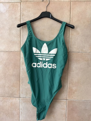 Adidas green swimsuit, size L