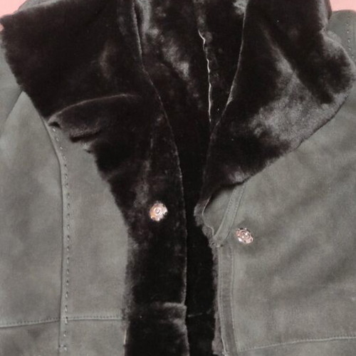 Mabrun Shearling Coat like new, genuine leather and natural fur