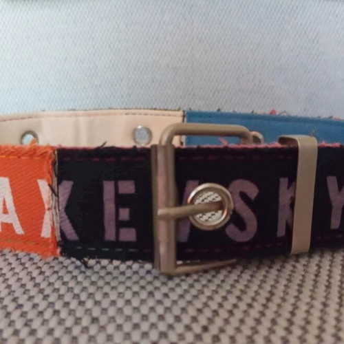 Raxevsky belt used, fabric, 90 cm length, multicolor