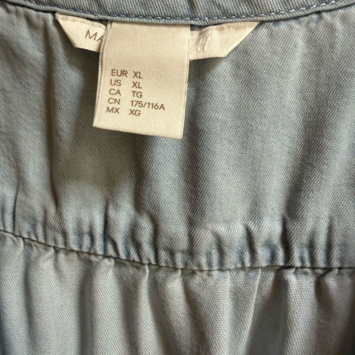 Maternity dress used thin denim with pockets H&M blue