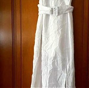 Nadia rapti λευκό φόρεμα αφορετο