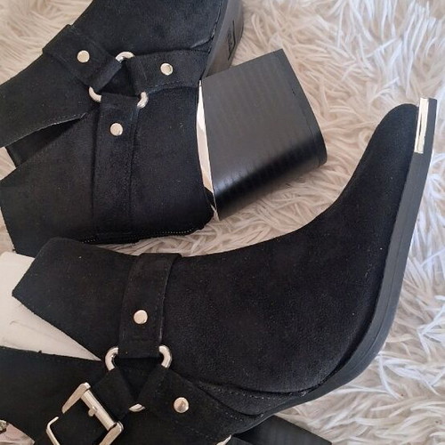 Deezee cowboy boots black suede new size 38