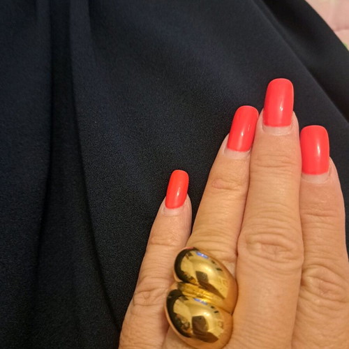 Steel ring gold color new