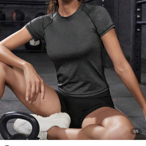 Shein sports t-shirt new, dark gray, size M