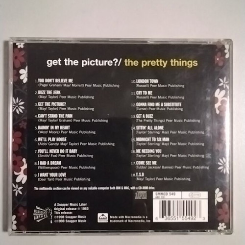 The Pretty Things Get The Picture CD like new, rock