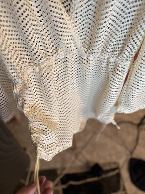 Λευκή διάτρητη μπλούζα και παντελόνα boho style σαν καινούργια