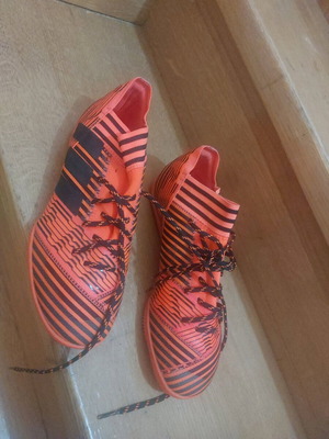 Adidas football shoes size 42 like new, black and orange