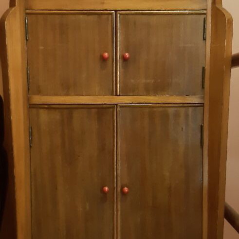 Gramophone cabinet wooden used with drawer and two-level cupboard