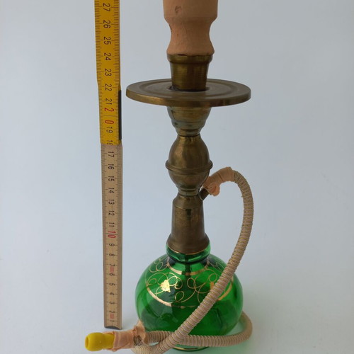Turkish authentic hookah like new, 90's, glass and brass