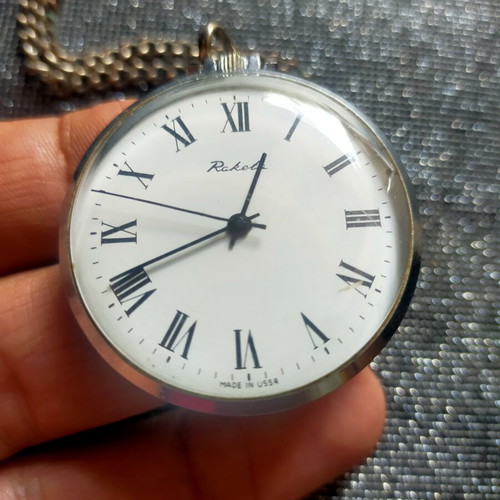 Raketa USSR pocket watch used, mechanical and working