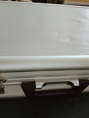 Metal Professional Briefcase large capacity like new, black and silver