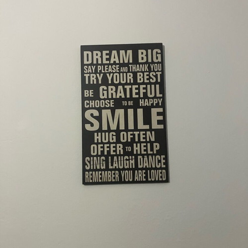 Wall frames with inspirational quotes wooden like new