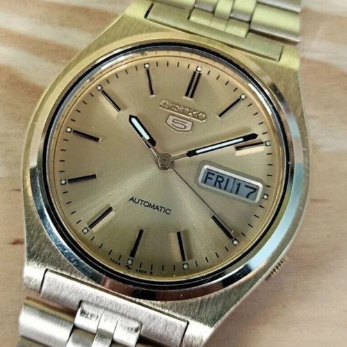 Seiko 5 Automatic Gold Tone Men's Watch used
