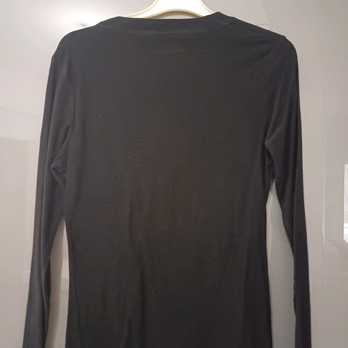Black long-sleeve blouse with breast cancer awareness design new