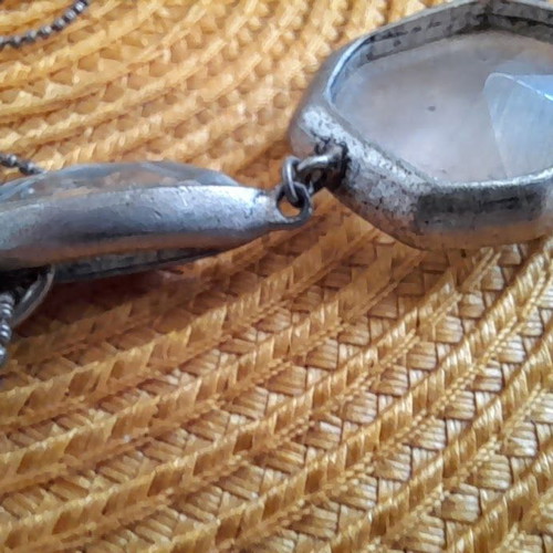 Evita Peroni necklace used, silver color, 38cm length