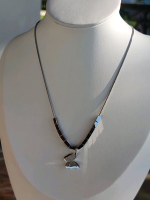 Steel necklace new, gold and silver color