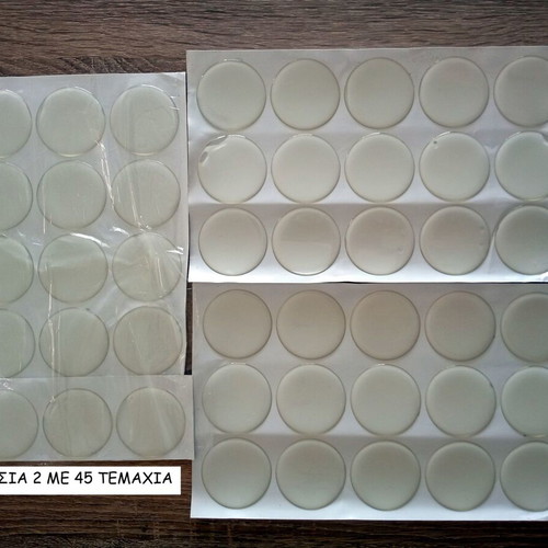 Transparent 3D Epoxy Resin Stickers 2" Pack of 95, like new