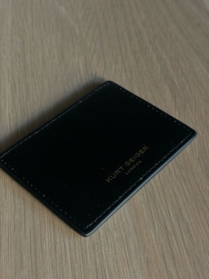 Kurt Geiger handheld mirror new, black with gold details