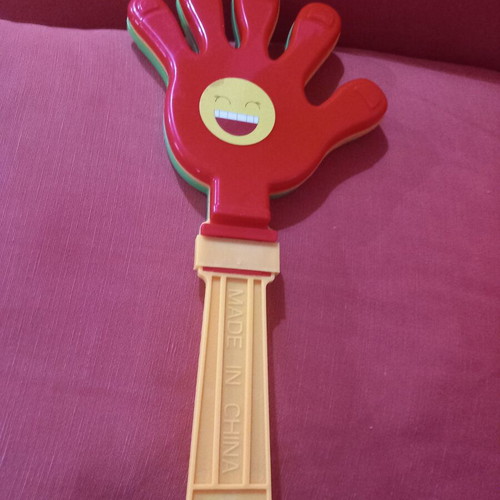 Hand Clapper toy used, plastic noise maker
