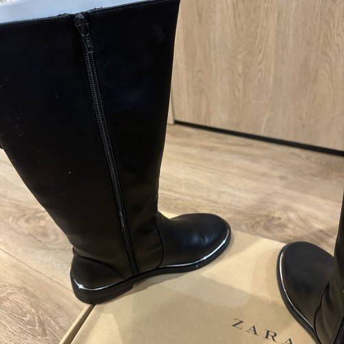 Zara boots with pearls, size 37, black